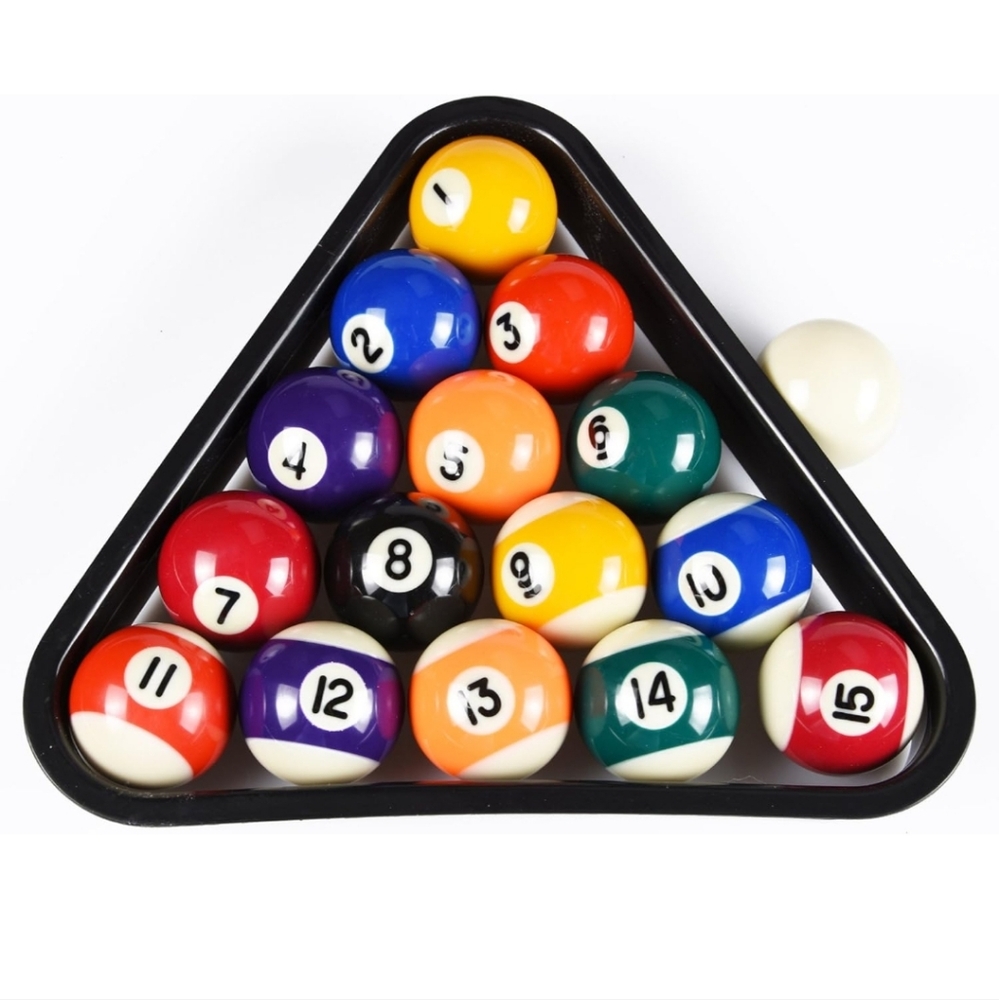 John West Black Triangle Pool Ball Racks Set
